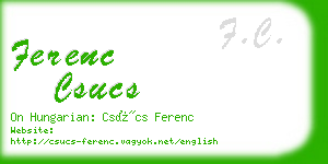 ferenc csucs business card